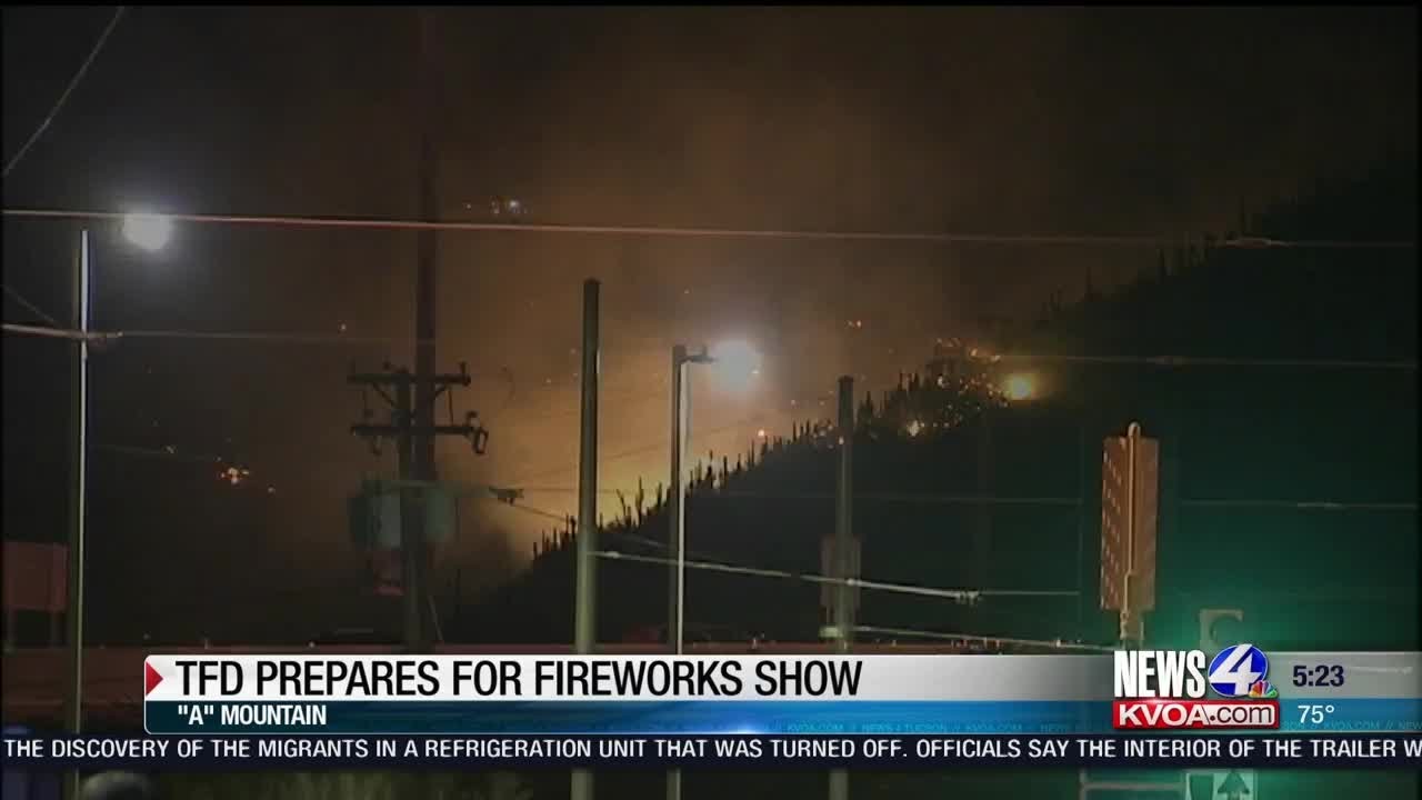 Fire crews gear up for "A" Mountain fireworks show
