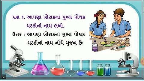 std 6 science ch 2 | standard 6 science ch 2 swadhyay | std 6 vigyan ch 2 ahar na ghatako