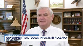 How could a government shutdown impact Alabama?