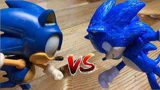 Classic Sonic VS Movie Sonic | STOP MOTION ANIMATION