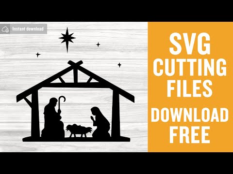 Nativity Scene Svg Free Cutting Files for Cricut Silhouette Instant Download