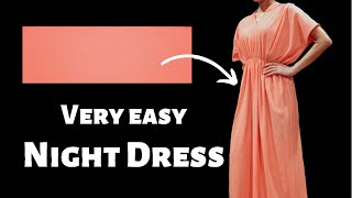 Simple Nighty Cutting and Stitching / Easy Night dress