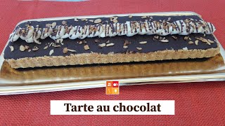 Tarte au chocolat - تارت الشوكولا بدون طهي منكهة بالبنان والبسكوي لمحبين هذا النوع من التحليات