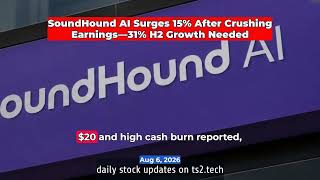 SoundHound AI Surges 15% After Crushing Earnings—31% H2 Growth Needed #ArtificialIntelligence