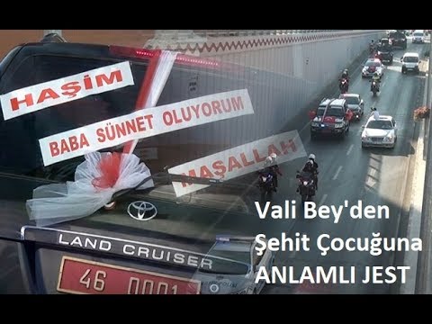 Valinin makam aracı şehit çocuğuna sünnet arabası oldu