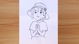 طريقة رسم ريمي || من انمي دروب ريمي || رسم ريمي انمي خطوة بخطوة |Easy anime how to draw anime girl