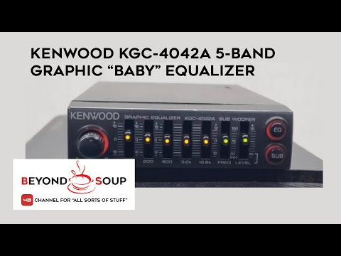 Old School Car Audio Kenwood KGC-4042A 5-Band Graphic Baby Equalizer with Subwoofer Crossover