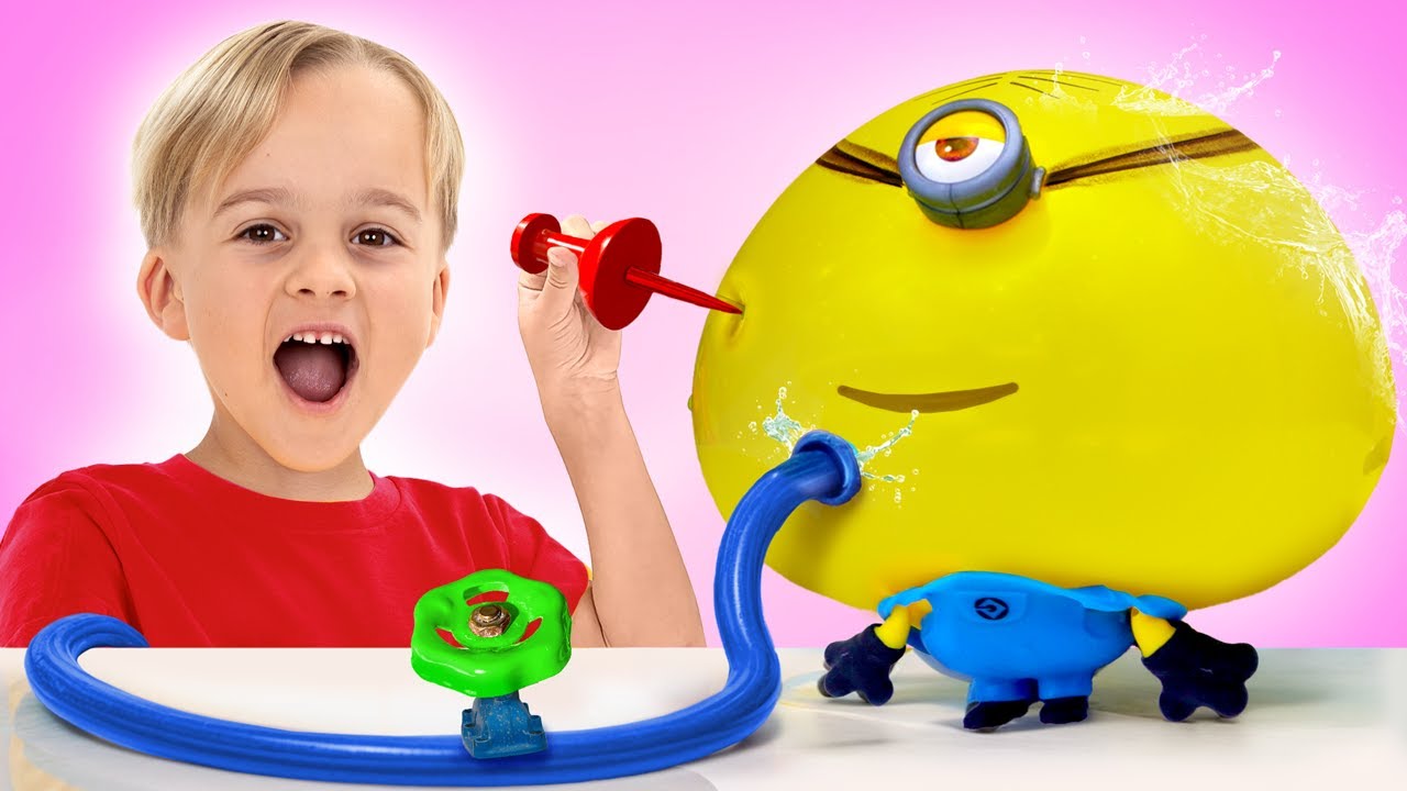 Крутые научные эксперименты с надувными игрушками