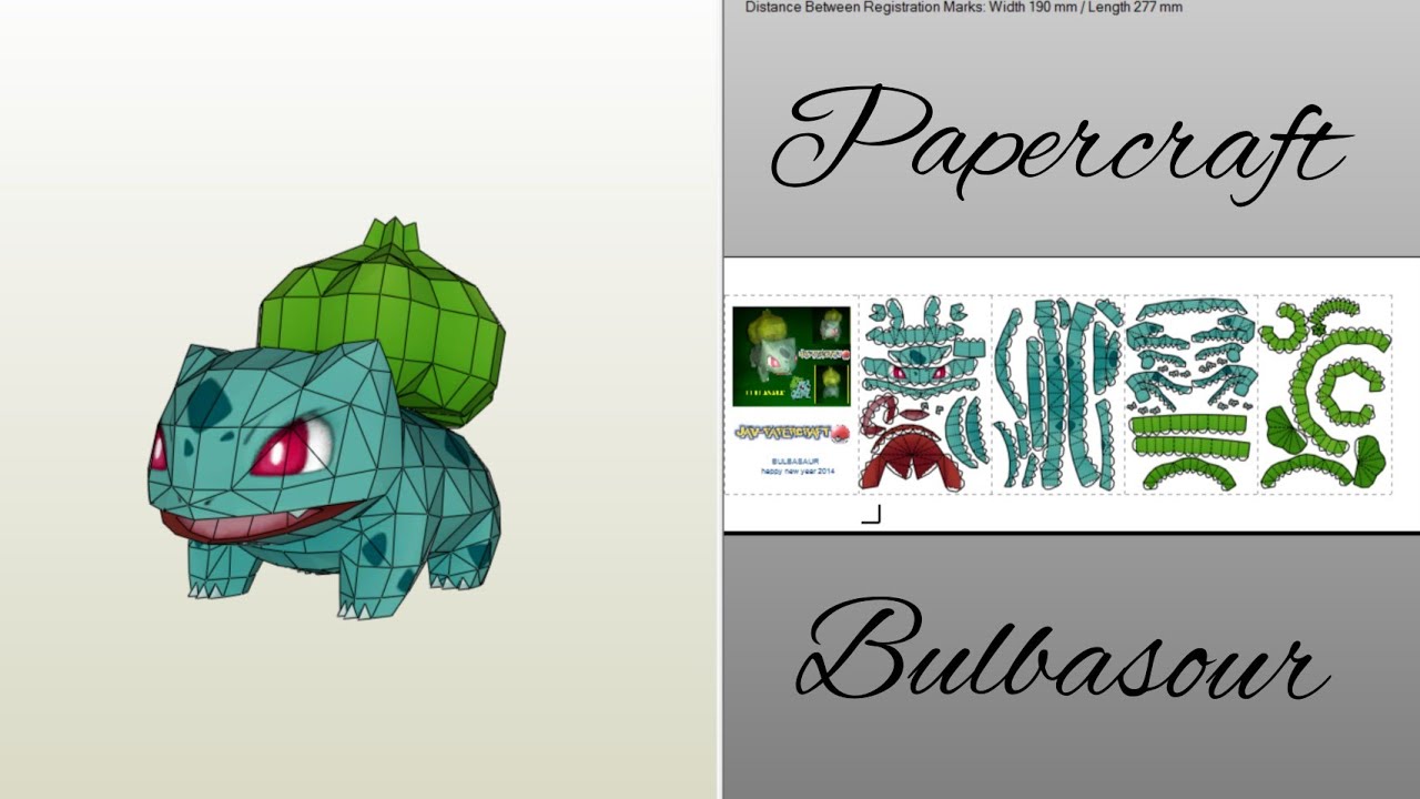 MyPaper on X: pequeño Bulbasaur :3 #papercraft #Pokemon   / X