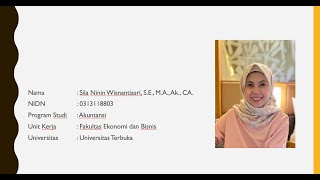 Pdduktpt  Pengajaran  Serdos 2023  Sila Ninin Wisnantiasri  Universitas Terbuka