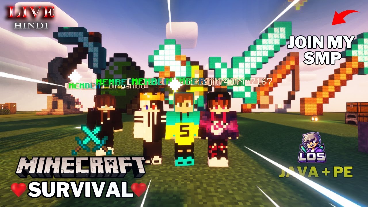 Minecraft Live || Minecraft Live Hindi || Java + Pe - YouTube