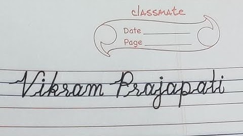 Vikram Prajapati name write in cursive handwriting | english handwriting | cursive writing | #name