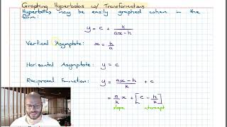 Graphing Hyperbolas with Transformations Graphing Hyperbolas Through Transformations