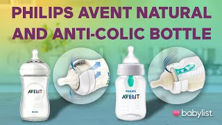 Philips AVENT Natural Bottle & Anti-colic Bottle with AirFree Vent Review - Babylist