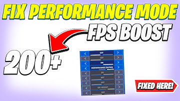 How To Fix Performance Mode In Fortnite Chapter 2 Season 6 - Fix Stutters & FPS Drops