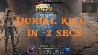 Diablo 4 - Season 3 Solo Sorcerer Duriel kill in less than 2 seconds