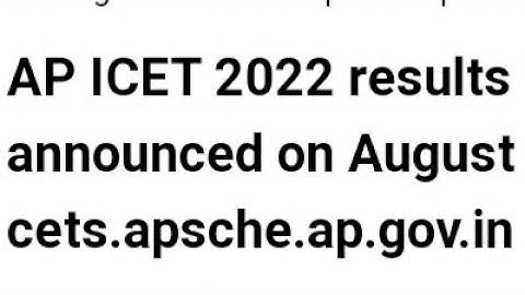 AP ICET 2022 RESULT AND RANKS RELEASED DATE OUT, HOW TO CHECK, LATEST NEWS AP ICET CUTOFF OUT