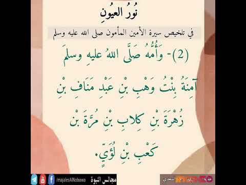 نور العيون في تلخيص سيرة الامين المأمون صلى الله عليه وسلم المجلس الثاني