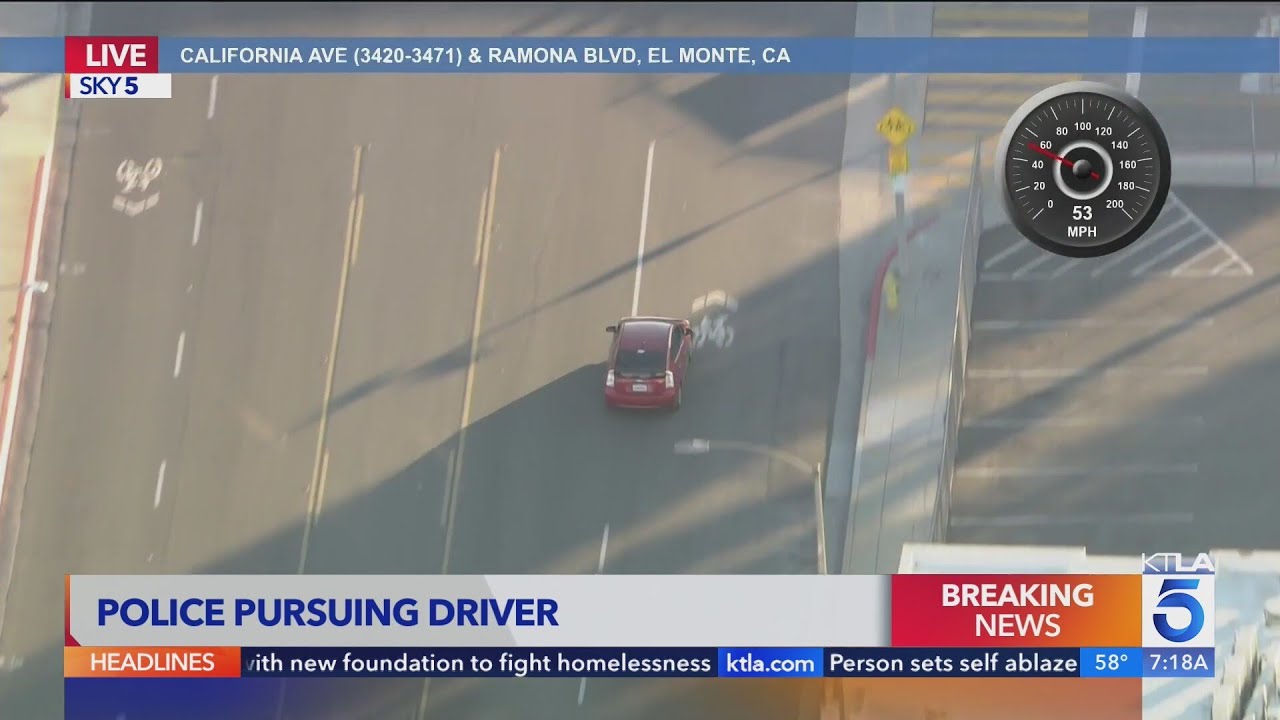 Suspect turns himself in after San Gabriel Valley pursuit | Los Angeles Car Chases