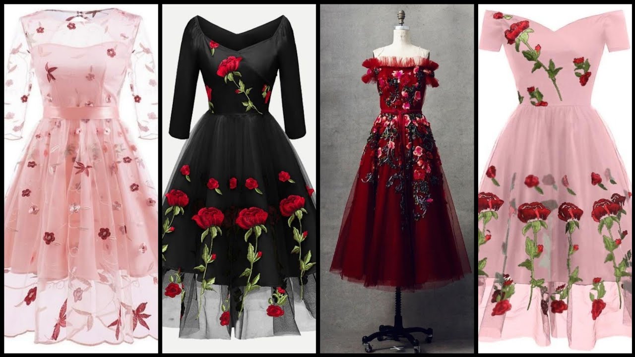 Most beautiful, amazing, stylish and gorgeous latest floral embroidery dresses