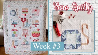 🌸 SEW QUILTY Sew-a-Long: Week 3 | (Quilt & Cross Stitch)