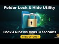 Lock & Hide Any Folder in Windows 🔒 | 100% Safe Utility by GauravUtilityHub | No Software Needed