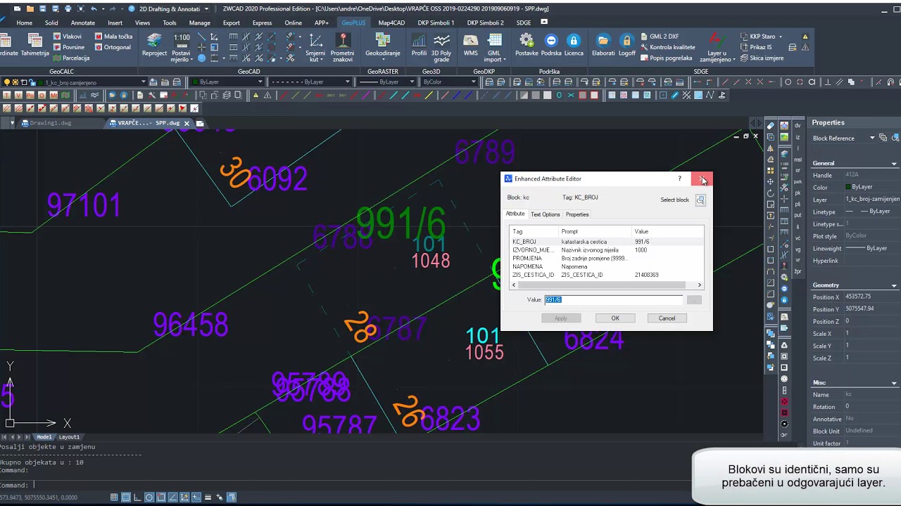 GEOPLUS - layeri u zamjenjeno