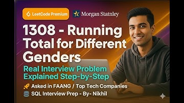 🔥 LeetCode Premium 1308 – Running Total by Gender | SQL for FAANG Interviews @DevVijayChauhan