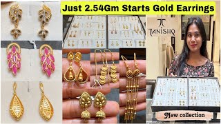 Tanishq Gold Sui Dhaga &amp; Hanging Drop Earrings….22Kt &amp; 18Kt Gold Earrings!!