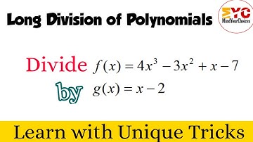Division of Polynomials | Long Division of Polynomial