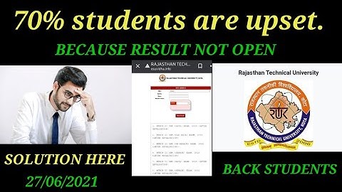 RTU STUDENTS RESULTS NOT OPEN SOLUTION HERE||BIG UPDATES FOR RTU BACK STUDENTS||RTU LATEST NEWS||
