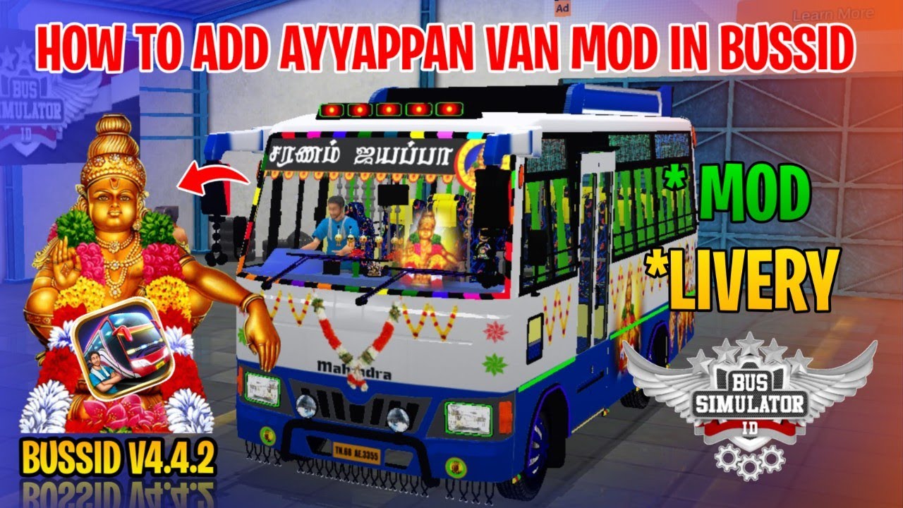 How To Download And Add Ayyappan Tourist Van In Bus Simulator Indonesia  | Ayyappan Van Mod 