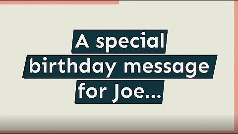 Special Birthday Message