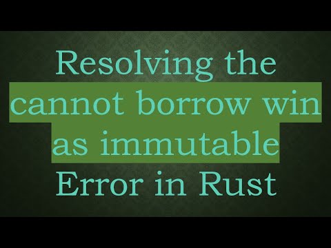 Resolving the cannot