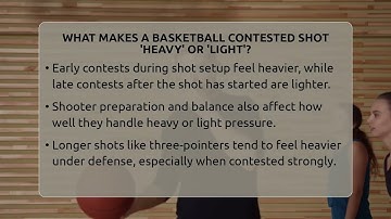 What Makes A Basketball Contested Shot 