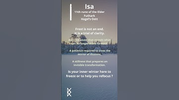 ❄️ #daily #challenge : #isa ❄️ #rune of #rest, #clarity and #silenttransformation