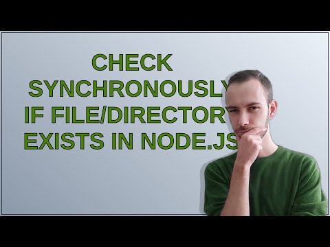 Check synchronously if file/directory exists in Node.js
