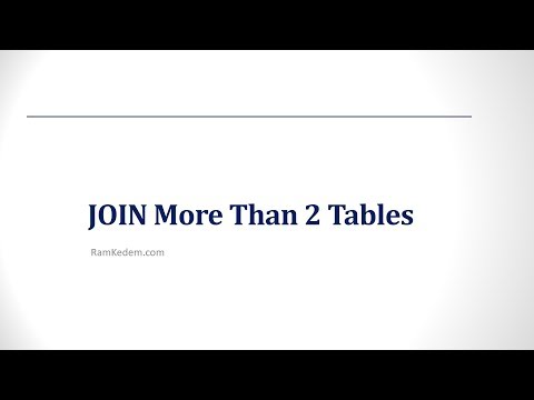 קורס SQL בסיסי, שיעור 26 - Join More than 2 Tables