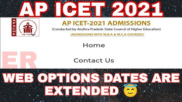 AP ICET WEB OPTIONS DATES ARE EXTENDED...😇😇