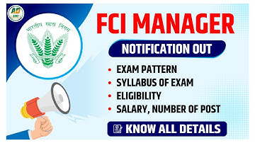 FCI Recruitment 2022 I FCI Recruitment 2022 Syllabus, Exam Pattern, Eligibility I Complete Details