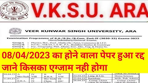 Vksu Part 2 Exam 2020-23 हुआ रद्द