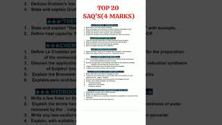 JUNIOR CHEMISTRY IMPORTANT QUESTIONS # ipe# tgbie #2026# chemistry