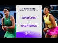 Elina svitolina vs aryna sabalenka  2024 rome round of 16  wta match highlights