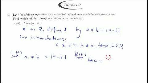 Let * be a binary operation on  Q defined by , a*b=|a-b|. Is it commutative ?