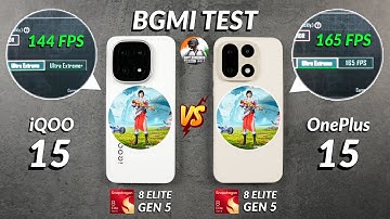 iQOO 15 vs OnePlus 15 - 165 FPS vs 144 FPS BGMI Gaming Review | Heating & Battery Test 🔥