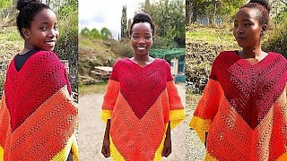 How To Crochet A Poncho | Easy Fall Poncho w/ Puff Stitches | Simple Step by Step Tutorial #poncho