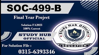 SOC499 B final year project sociology soc499b