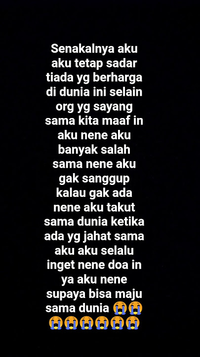 ngedengar lagu ini aku jd sedih😭😭😭😭
