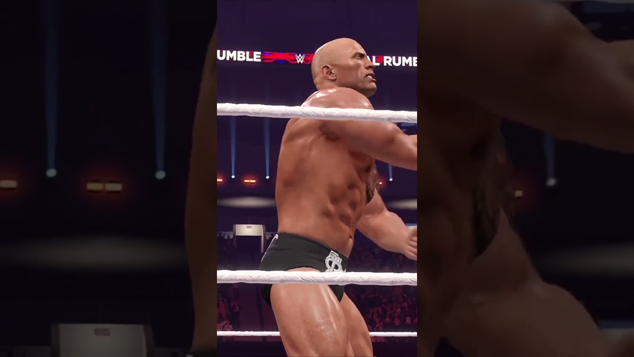 WWE 2K24 The Rock vs Triple H - Royal Rumble 2024 Highlights 