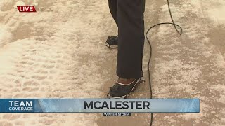 ODOT, Emergency Crews Treating Icy Roads In McAlester
